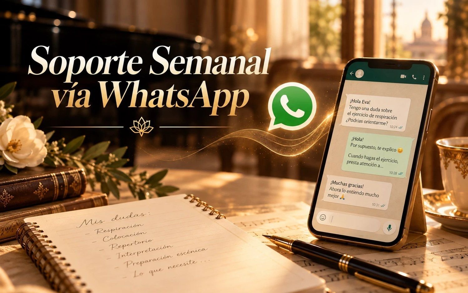 Acompañamiento semanal por WhatsApp
